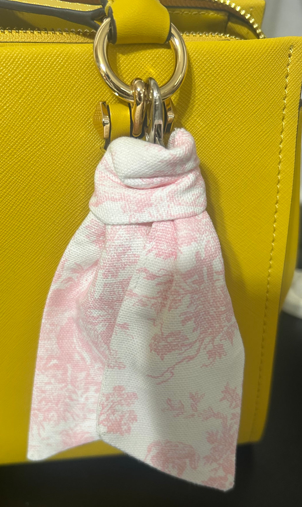 French Toile Bag Keyring Scarf Sash