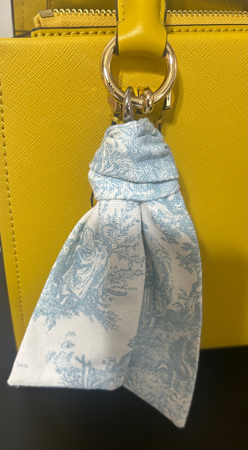 French Toile Bag Keyring Scarf Sash