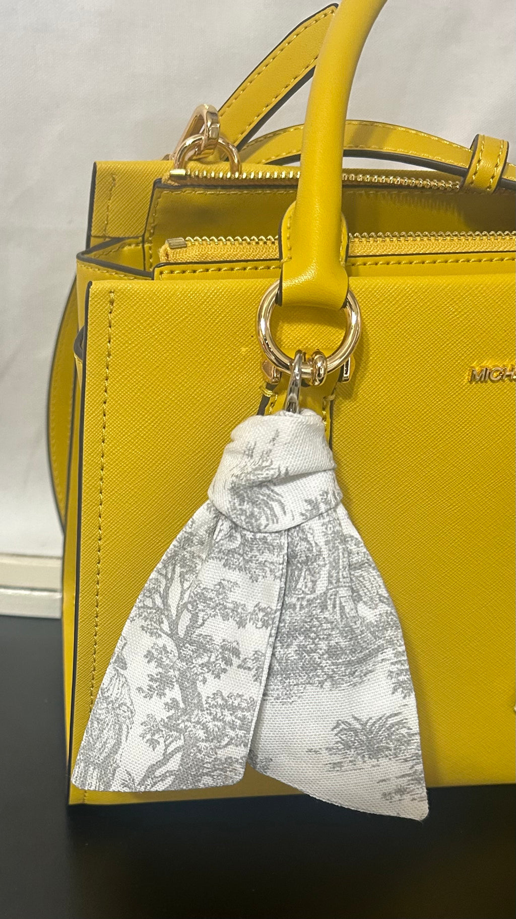 French Toile Bag Keyring Scarf Sash