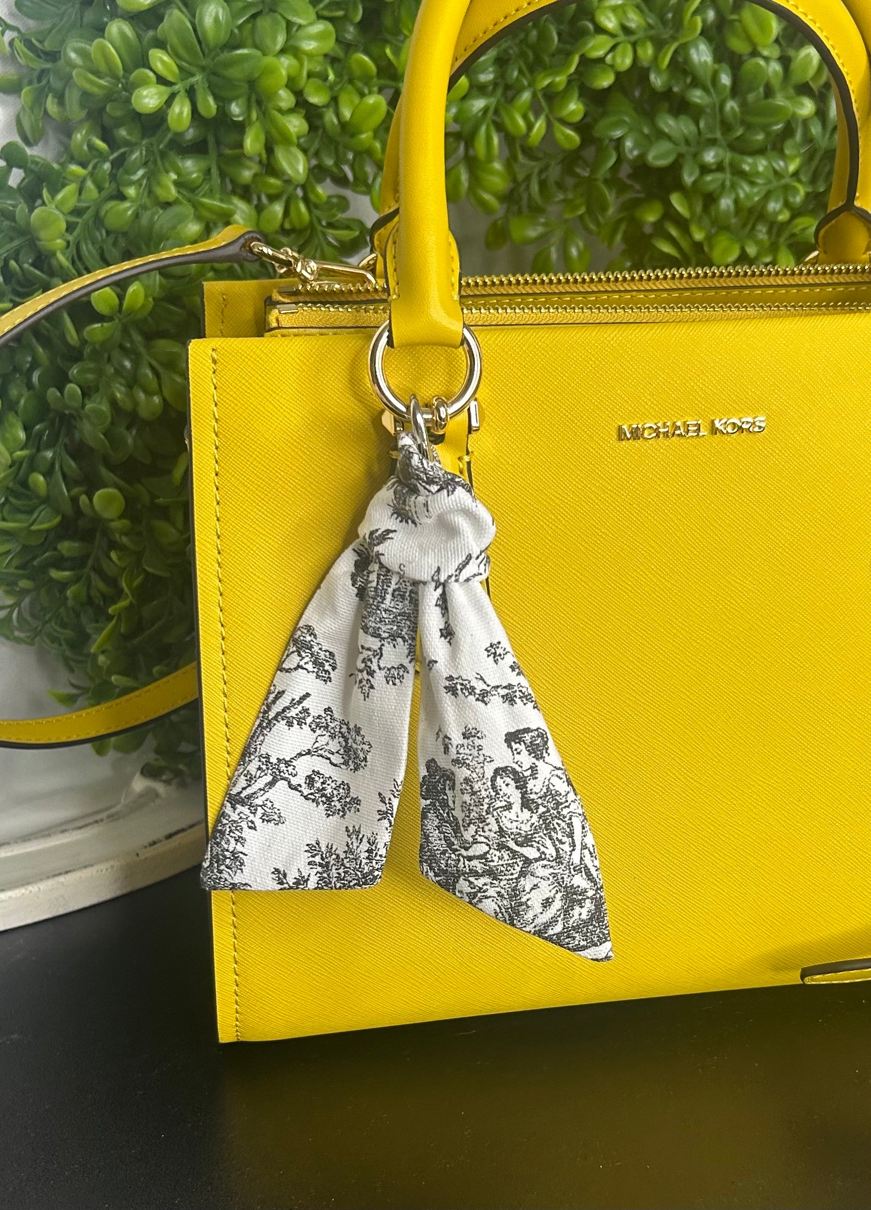 French Toile Bag Keyring Scarf Sash
