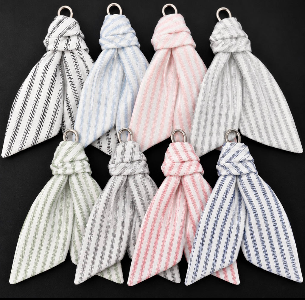 Ticking Stripe Bag Keyring Scarf Sash
