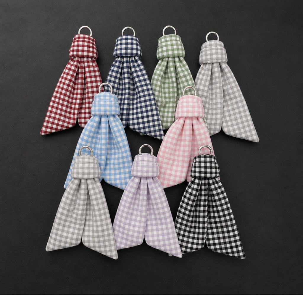 Gingham Bag Keyring Scarf Sash
