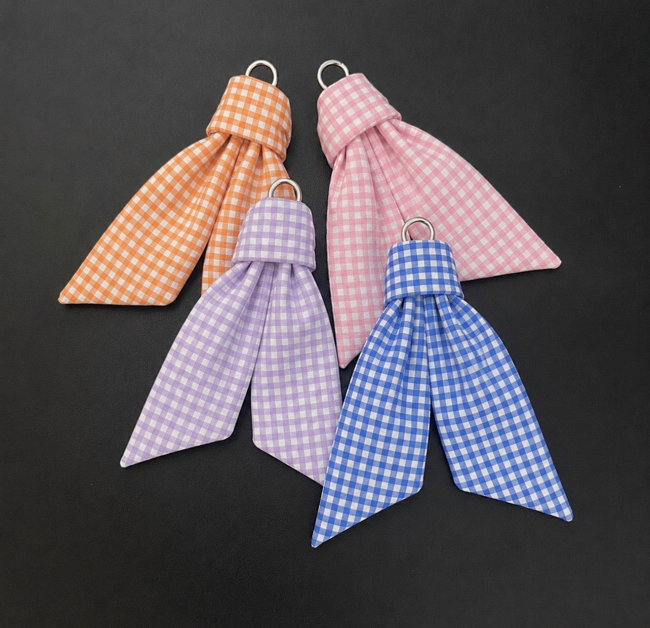 Small Plaid Bag Keyring Scarf Sash