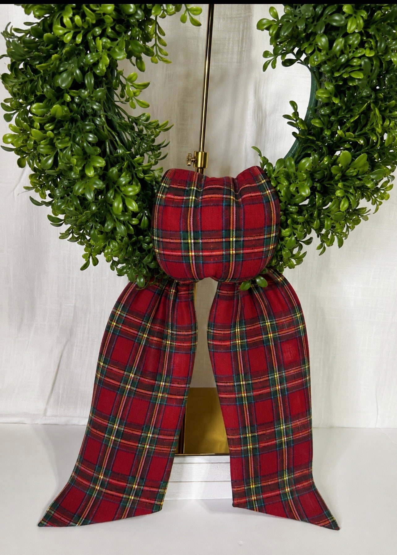 Pre- Order Tartan Christmas Wreath Sash