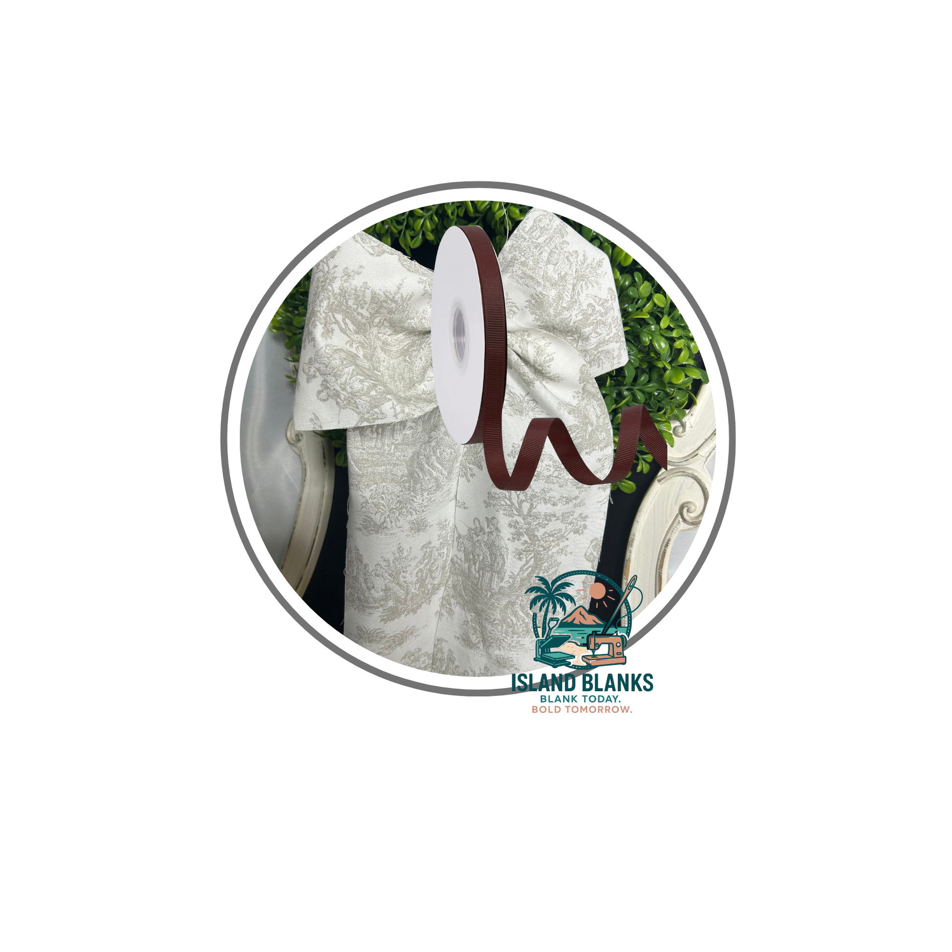 Ecru Oversized Embellishment/Ties and Ribbon for Banners