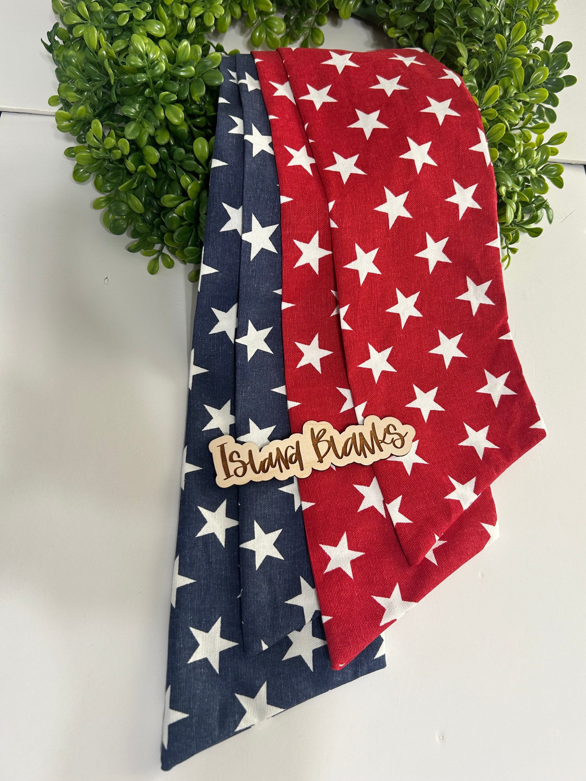 Patriot 4th of July Star Wreath Sash