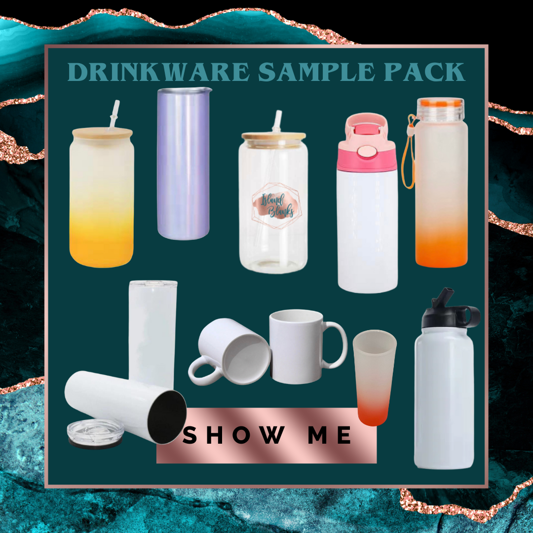 Sublimation Drinkware Sample Pack Island blanks